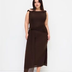 Cider Dark Brown Maxi Dress